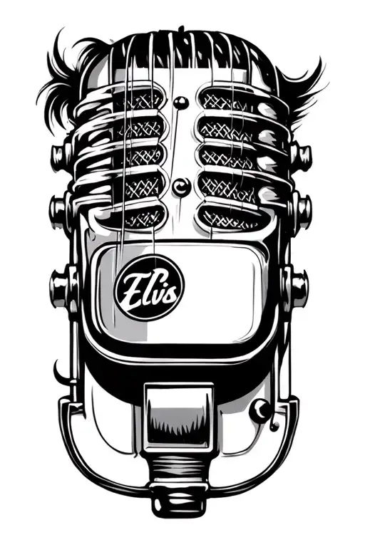 Old Mic Vintage Whit Tcb Elvis Logo