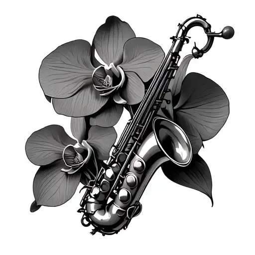 Saxophonewrapped Around An Orchid
