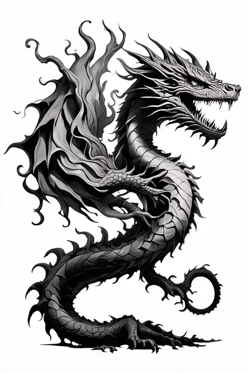 Dragon Wrapped Tree Growing