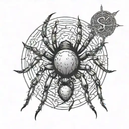 Small Spider With Word Silva In Middle Small