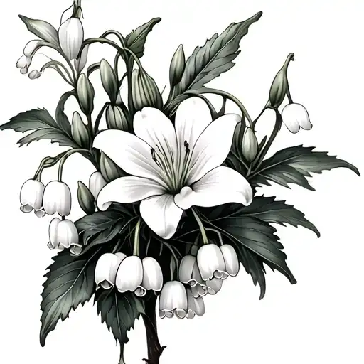 Lily Of The Valley And Hawthorn