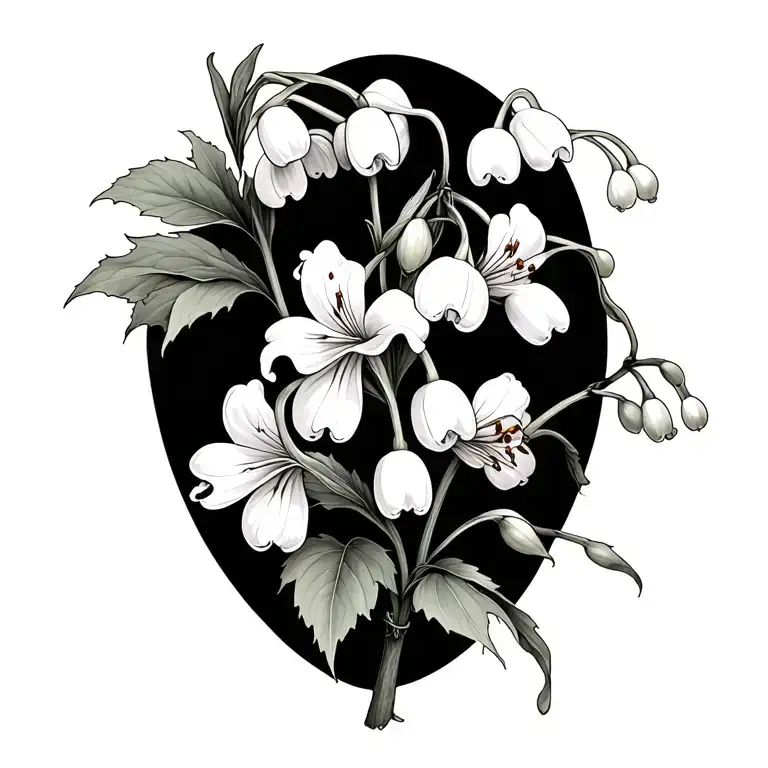 Lily Of The Valley And Hawthorn Intertwined