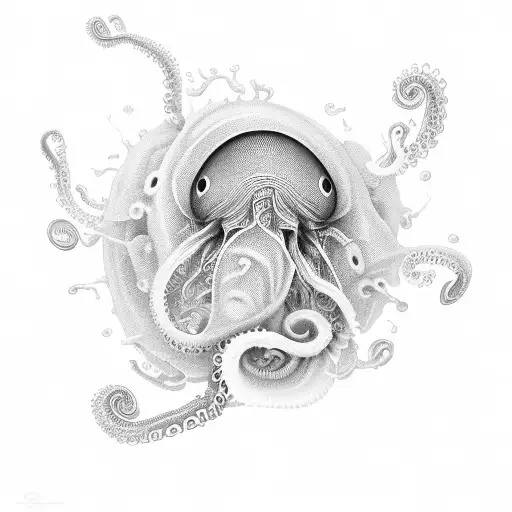 Jelly Fish And Octopus