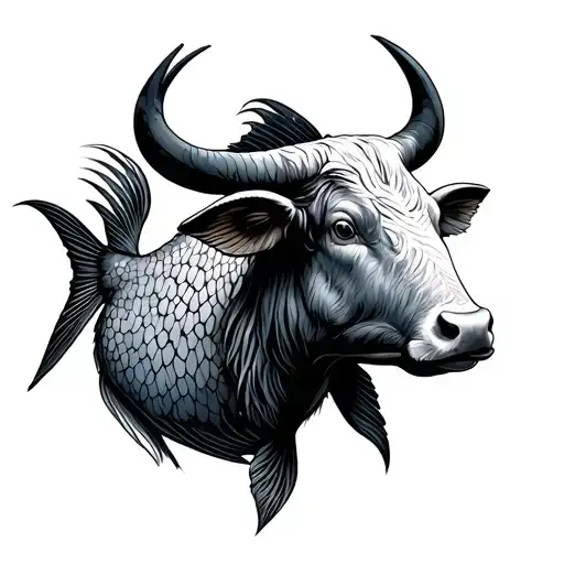 Pisces And Ox Standing Side