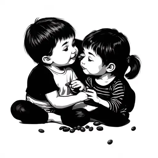 Beans To Represent My 5 Kids Playing