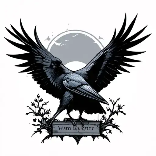 Crow And Grave Stone