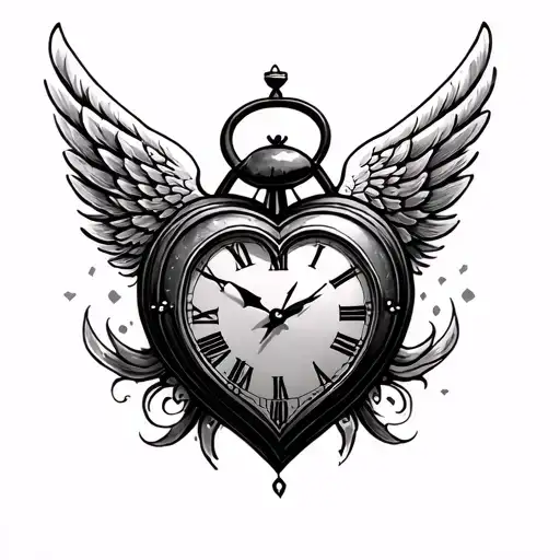 Wing Heart Clock
