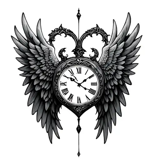 Wing Heart Clock