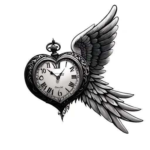 Wing Heart Clock