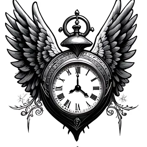 Wing Heart Clock