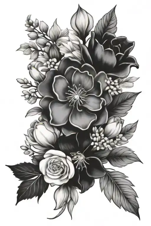 December Birth Flower Bouquet