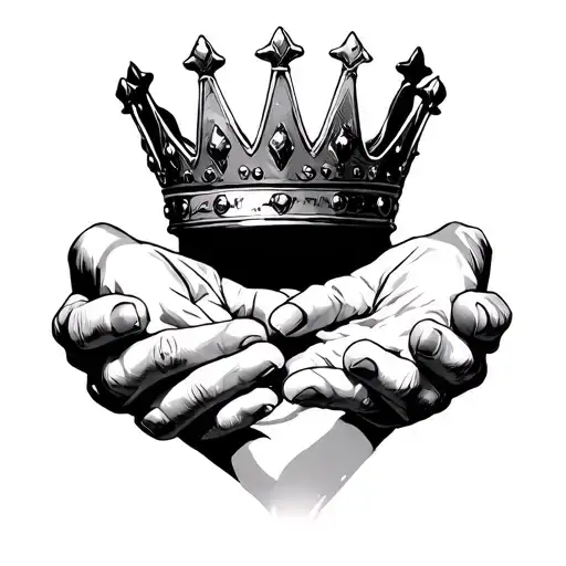 Crown Sitting Hands Holding