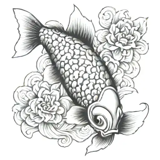 Pez Koi Fish Yin