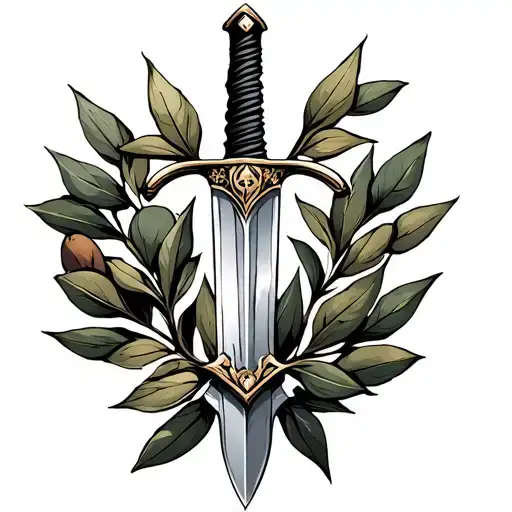 Olive Branches Broken With Sword
