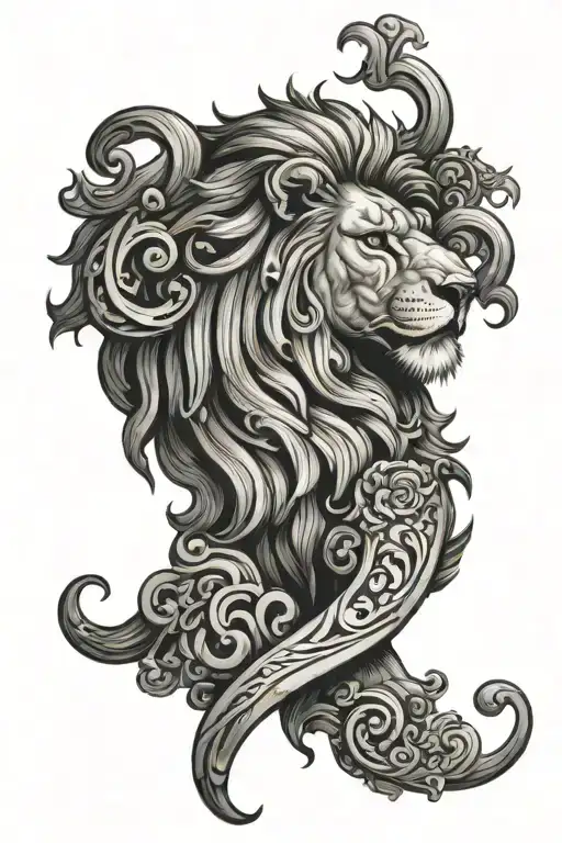 Lion And Scroll Work