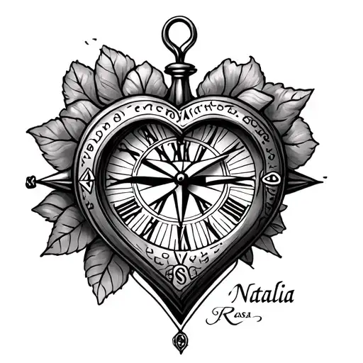 Watch Heart Compass Rosa Name Natalia