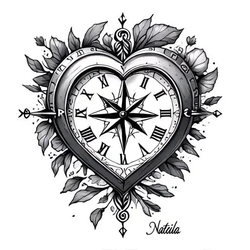 Watch Heart Compass Rosa Name Natalia