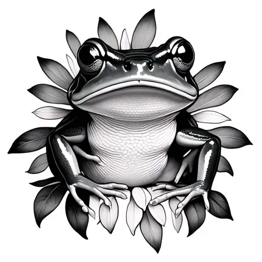 Floral Part With A Frog