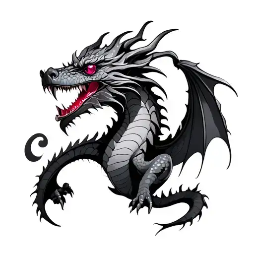 Dragon And Ruby Stone