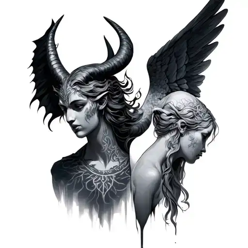Devil And Angel Neck