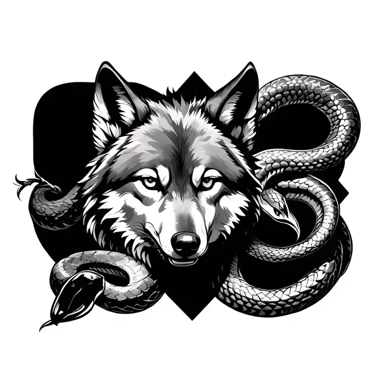 Wolf And Snake