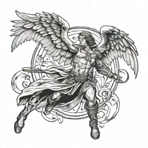 Arch Angel Michael Fighting