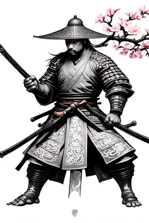 Samurai Warrior Cherry Blossom