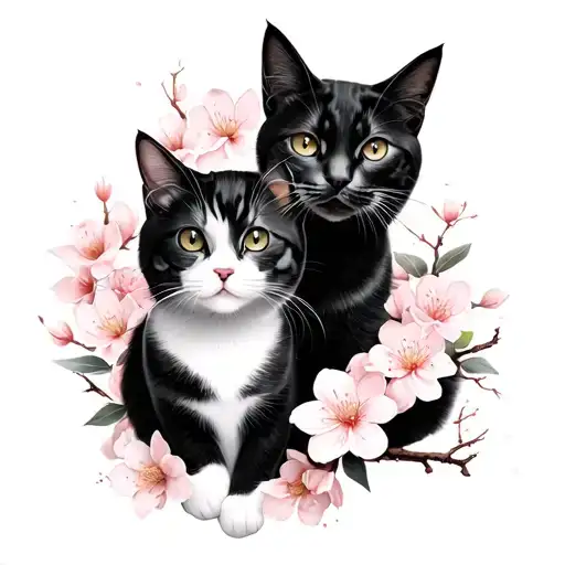 Sakura And Cat