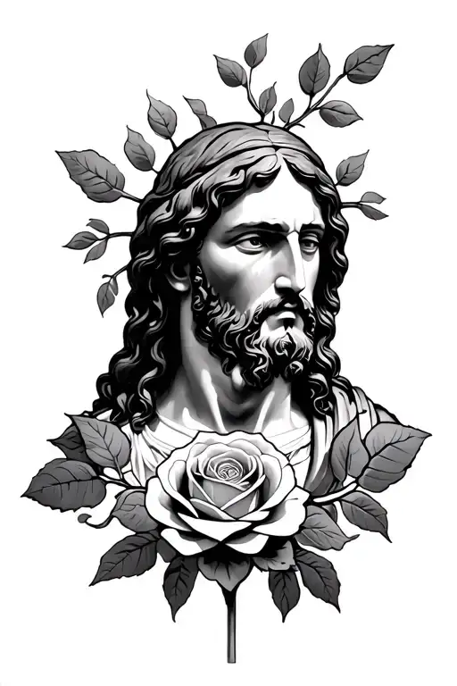 Jesus Graves Rose Intertwined