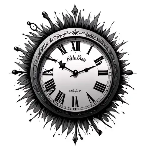 Clock With Date Of Birth