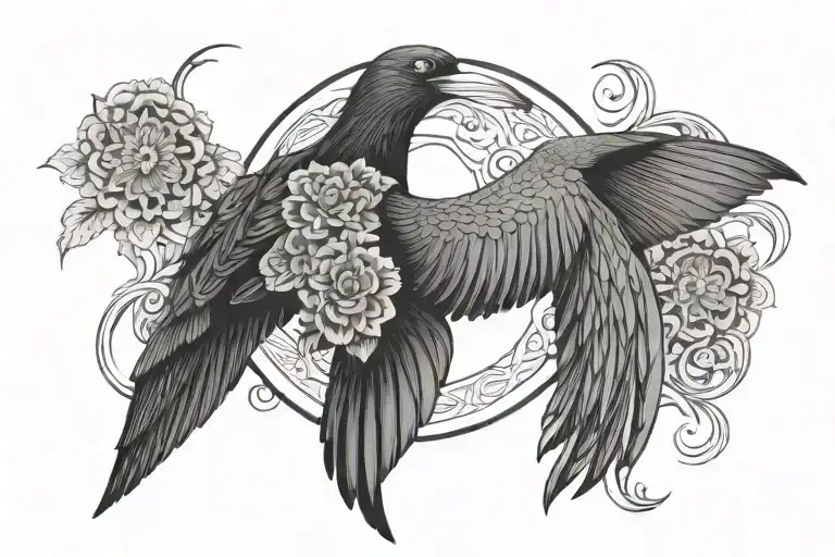 Frigate Bird With Mandala Design