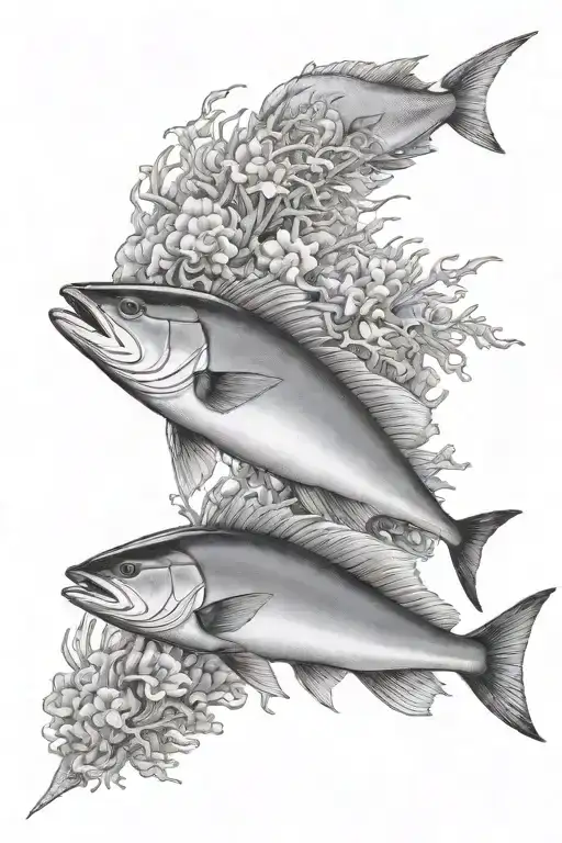 Mahi Mahi And Reef Saltwater Ocean