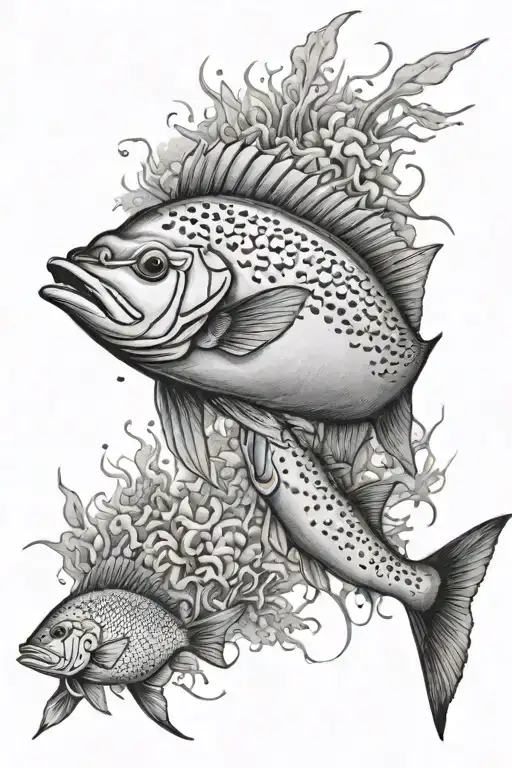 Mahi Mahi And Reef Saltwater Ocean