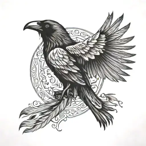 Nordic Raven Flying