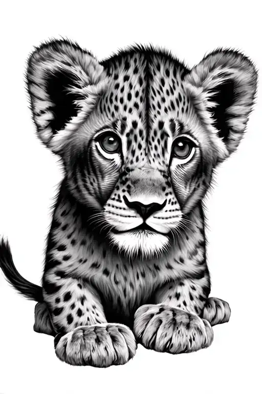 Baby Lion Cub Realistic