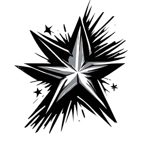 Create A Tattoo That Say Stars With A Shooting Star Form In The Word