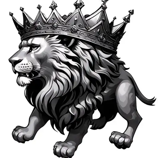 Lion Wearing Crown Knight