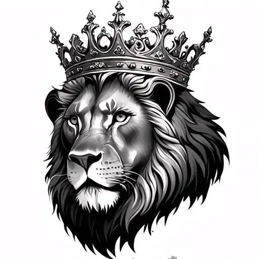 Lion Wearing Crown