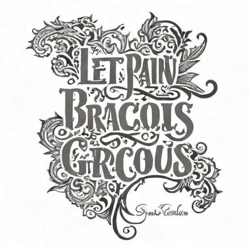 Let Pain Be Gracious Quote In Arabic Text
