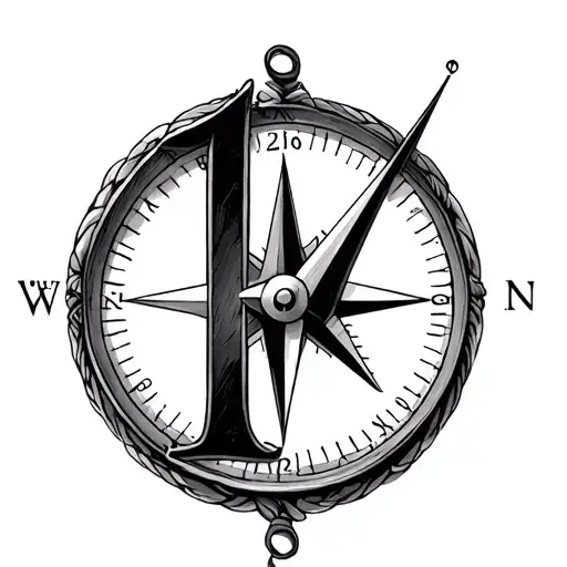 The Number 17 Represents My Age With A Compass Reflecting That I'm Changing