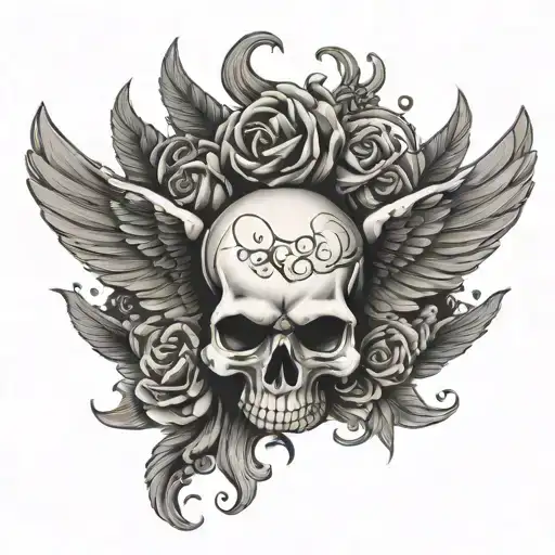 Skull With Wings