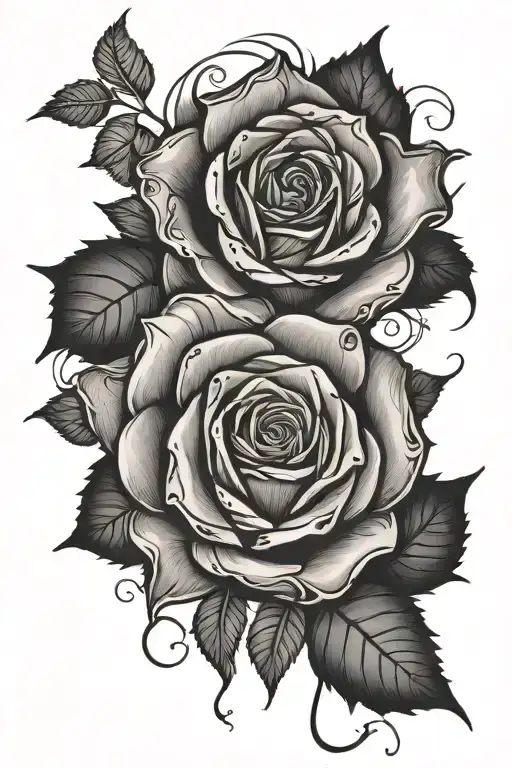 Vertical Rose Bleeding Off Leafs