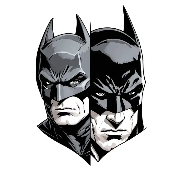 Half Batman And Bruce Wayne