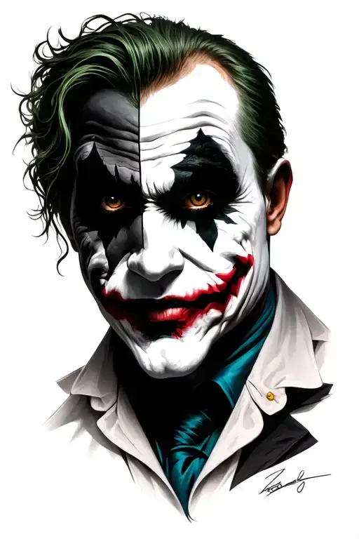 Joker Split Same Face One Eye