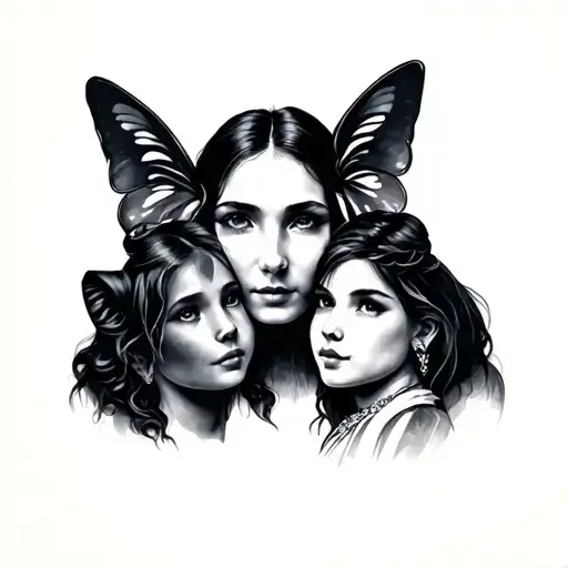 Family Tatto With The Eyes Of Family Members Without Faces Just Their Eyes My Parents And My Sister