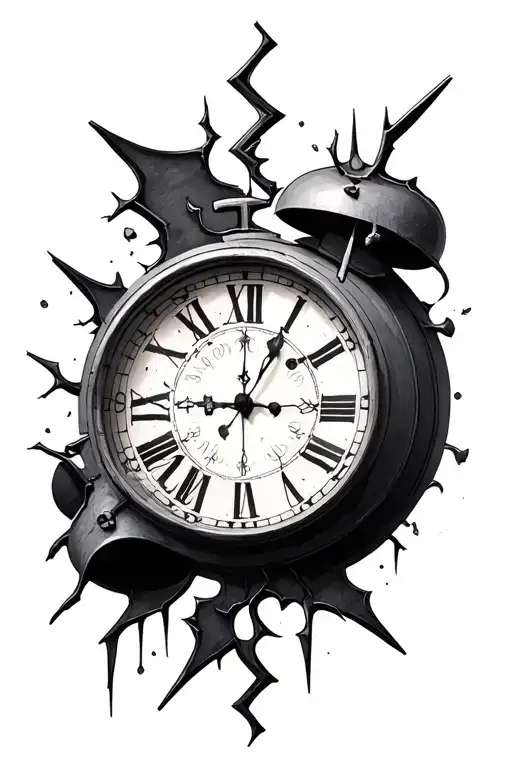 Broken Clock From 6 To 12