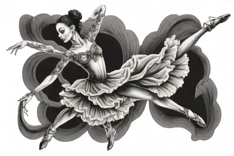 A Female Doing Ballet Gracefully