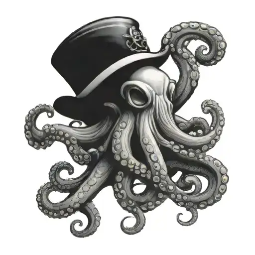 Octopus Holding Nautical Items