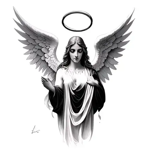 Seraphim Angel With Halo Neck