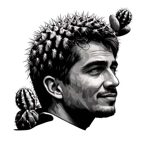 Cactus With Alex's Face From The Film Orange Mecanic